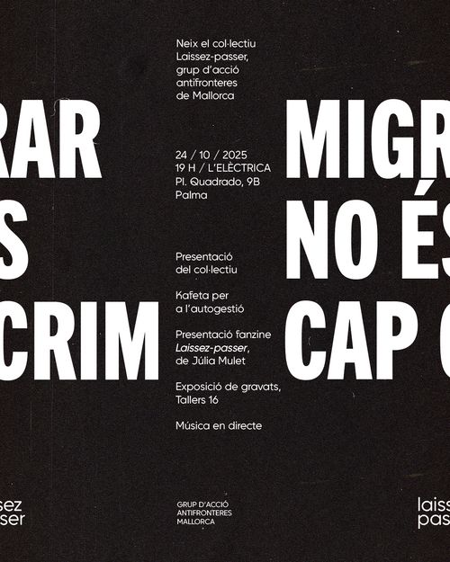 Presentació col·lectiu Laissez Passer, grup d'acció antifronteres
