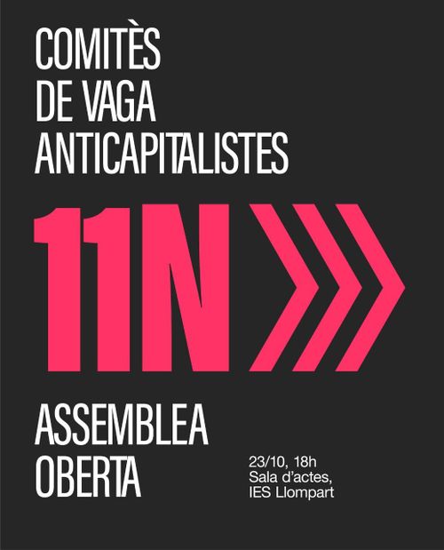 ASSEMBLEA OBERTA - COMITÈS DE VAGA ANTICAPITALISTES