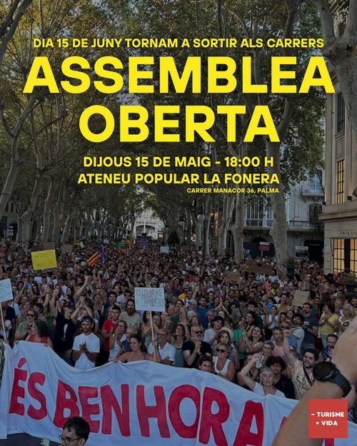 ASSEMBLEA OBERTA CAP EL 15 DE JUNY