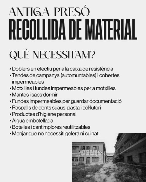Recollida de materials (Casal Son Sardina)