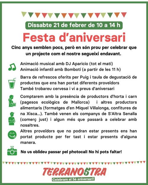 5è Aniversari Terranostra 