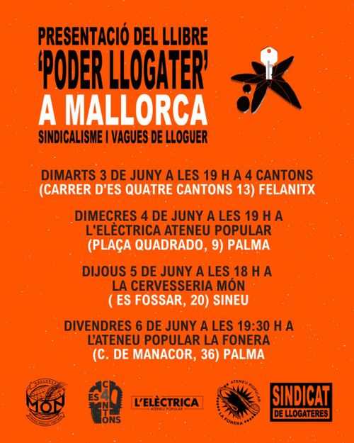Gira de presentacions del llibre "Poder Llogater" a Mallorca