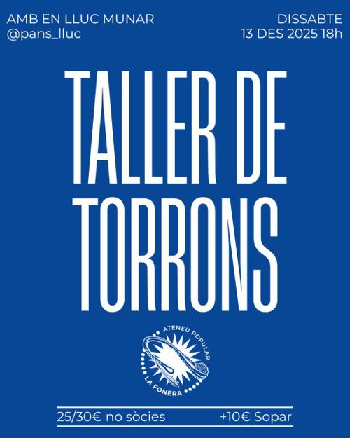 Taller de torrons amb Lluc Munar