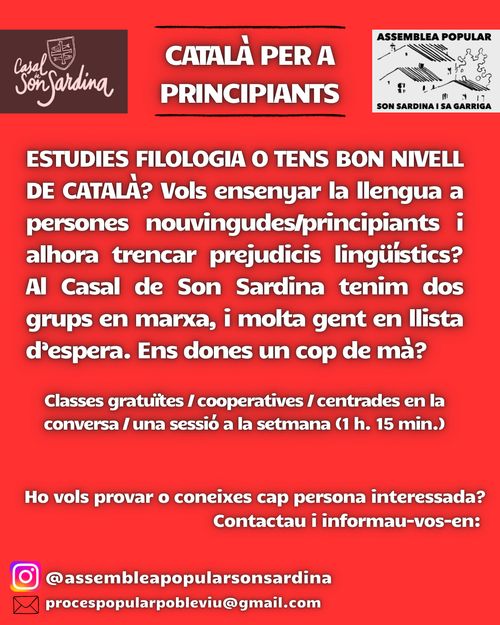 CATALÀ PER A PRINCIPIANTS (ENSENYAR!)