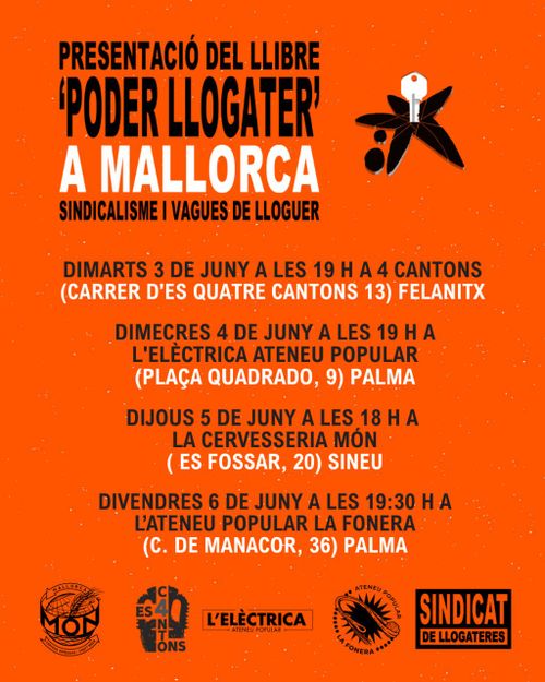 Gira de presentacions del llibre "Poder Llogater" a Mallorca