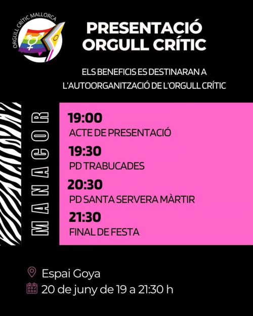 PRESENTACIÓ ORGULL CRÍTIC MANACOR