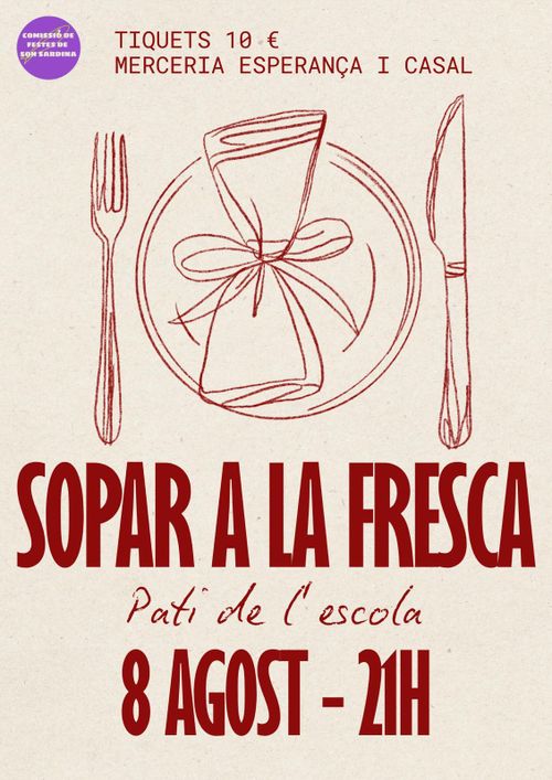 SOPAR A LA FRESCA PRE-FESTES