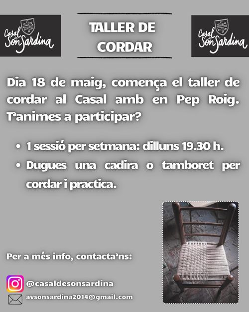 TALLER DE CORDAR