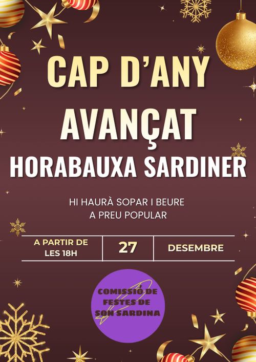 HORABAUXA CAP D'ANY AVANÇAT